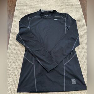 NIKE PRO DRI-FIT FITTED LONG-SLEEVE SPORTS T-SHIRT BLACK M